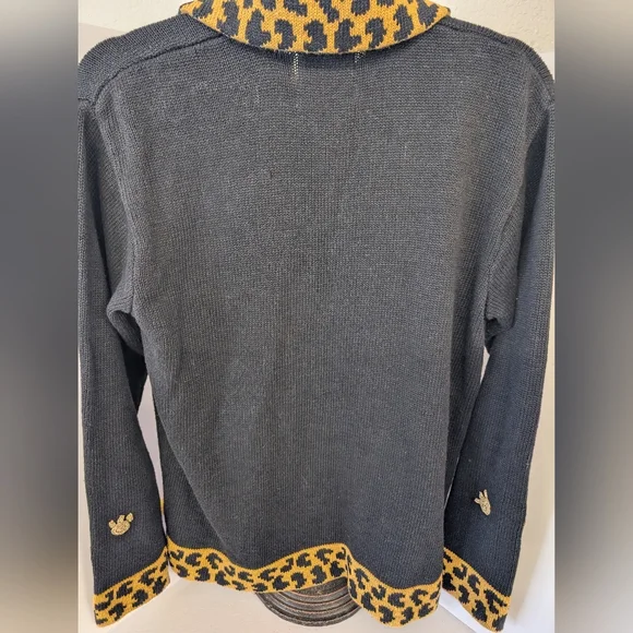 Sweater Cat Cardigan Paw Buttons Paw Print On Back Of Sleeves Size S - Picture 2 of 8